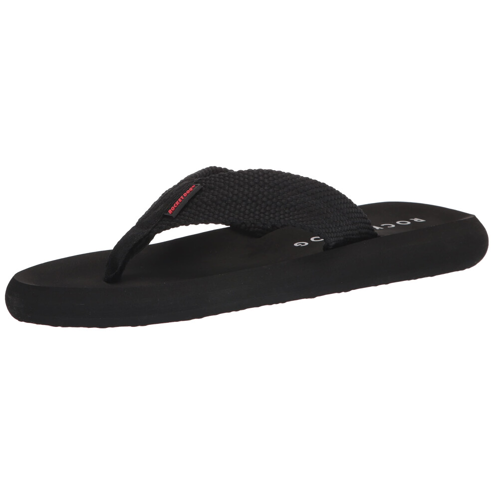 Rocket Dog Women's Sunset Webbing Flip Flop  Black  9