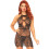 Ben Avenue 2 PC Eyelash Lace Keyhole Stop sort farve 1