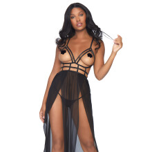 Ben Avenue 2 pc burrem ?ben bodice ma sort farve
