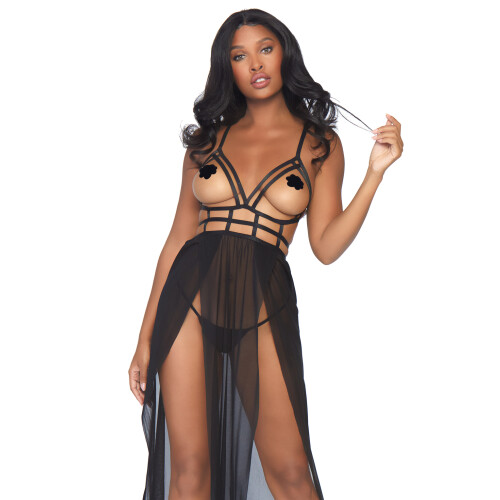 Ben Avenue 2 pc burrem ?ben bodice ma sort farve