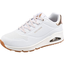 Skechers Women's Uno-Shimmer Away Sneaker White 9.5