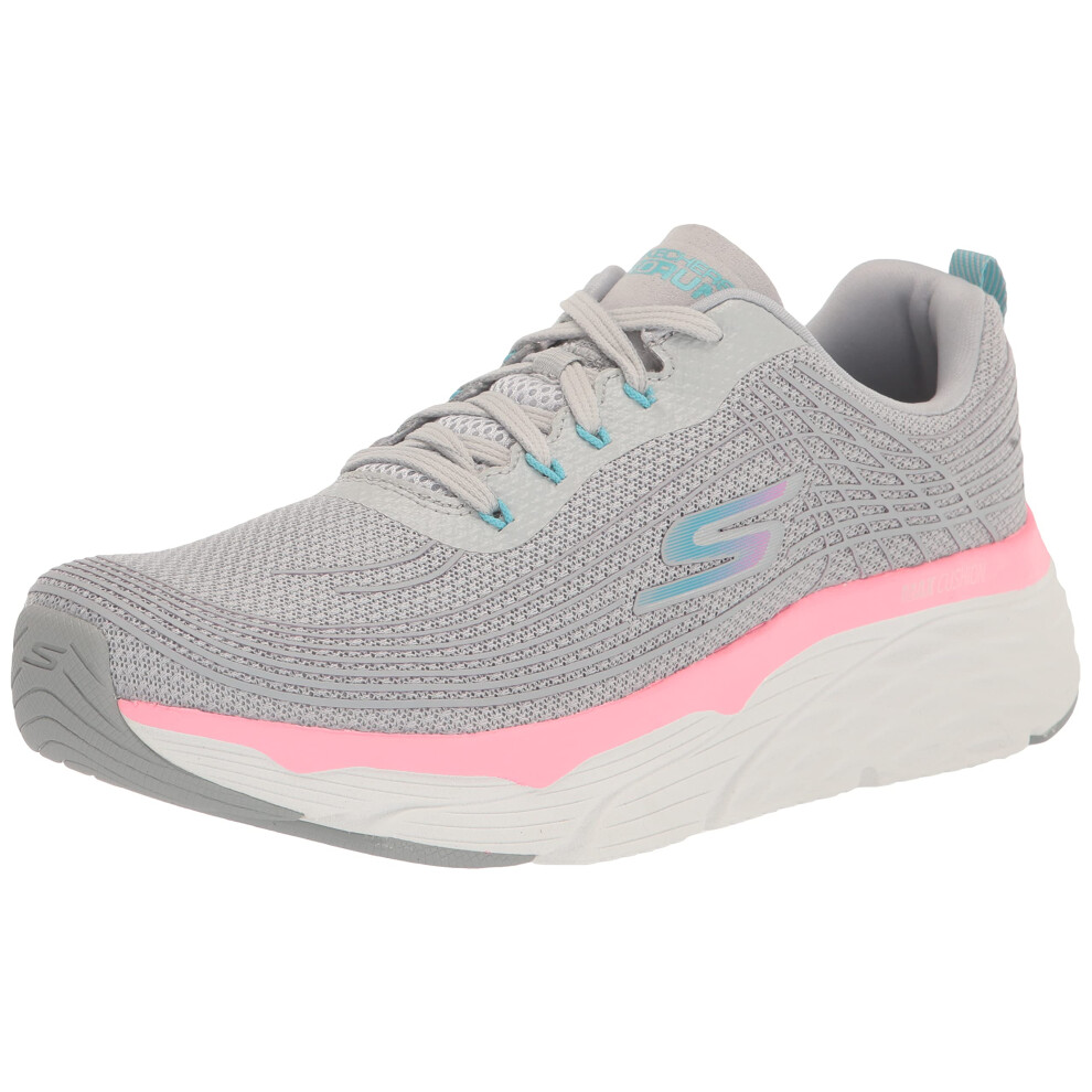 Skechers Women's Max Cushion Sneaker Gray/Pink 6 Wide