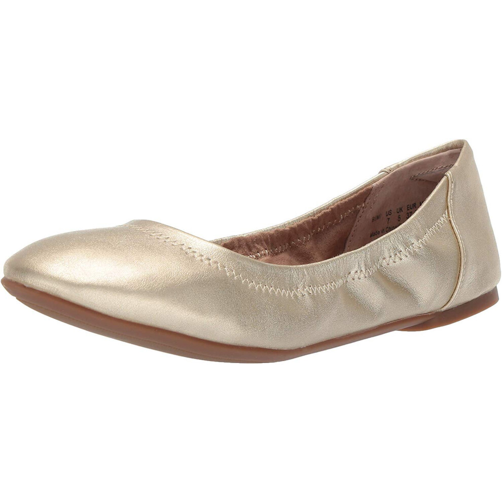 Amazon Essentials Women's Belice Ballet Flat  Gold  5