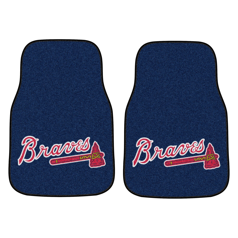 Fanmats Mlb - Atlanta Braves 2-Pc Carpet Car Mat Set