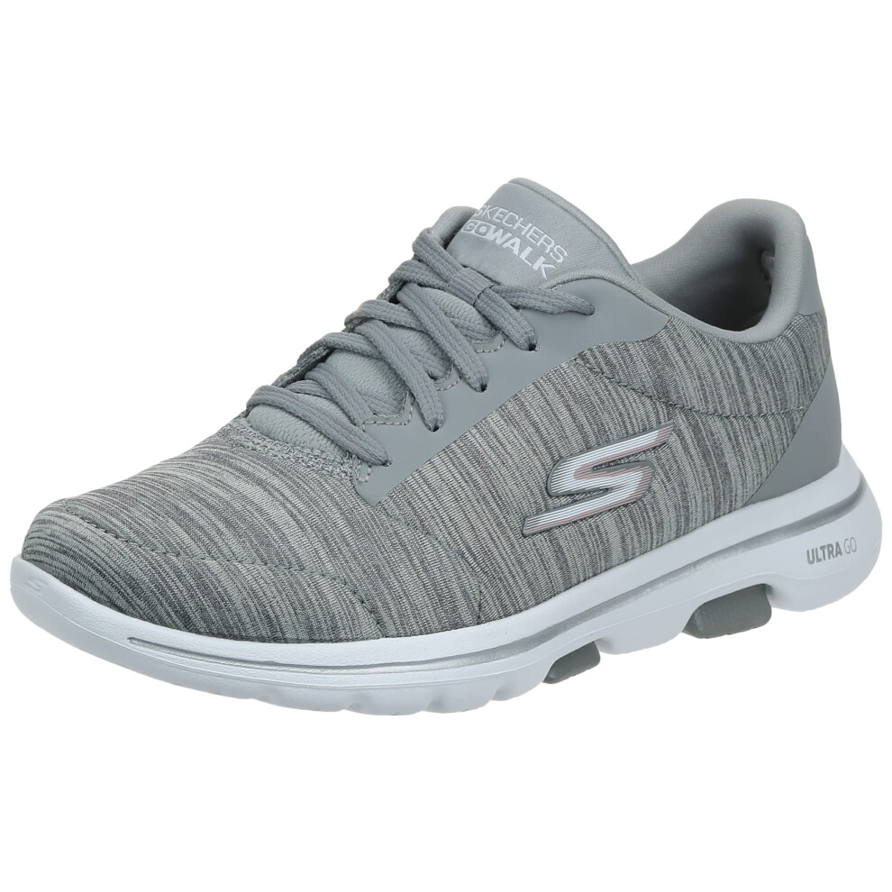 Skechers Womens gO Walk 5-True Sneaker  gray  12 M US