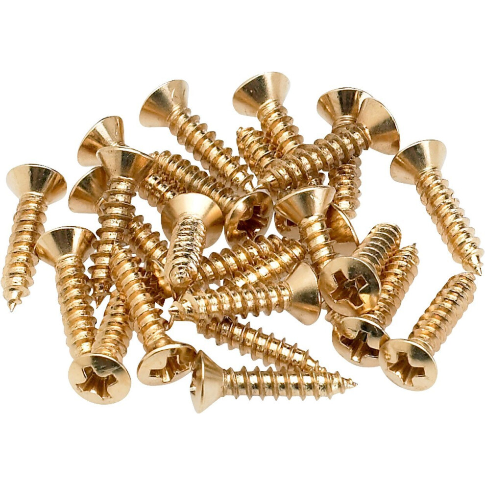 Fender Pickguard/Control Plate Mounting Screws - Gold