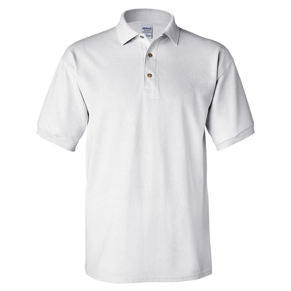 Gildan Mens Ultra Cotton Pique Polo Shirt (S) (White)