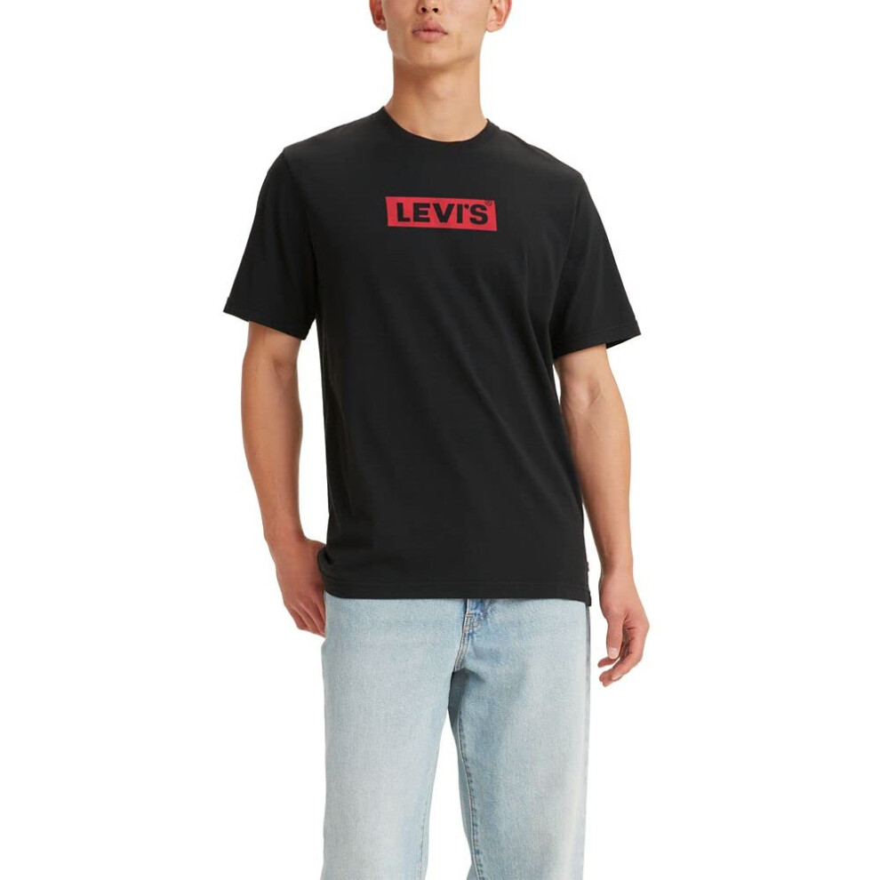 Levi's Men's Graphic Tees  (New) Boxtab Caviar  Small