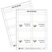 Lille scorede hvide navn telt cardstock 160/bx 87527