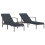 VidaXL vidaXL Sonnenliegen 2 Stk. mit Tisch Poly Rattan Grau 2