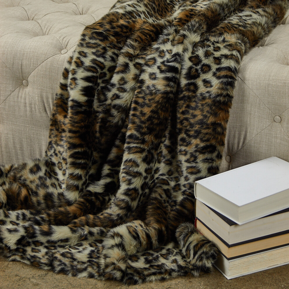 Jet    de luxe en fausse fourrure Plutus Wild Leo 36   L x 60   L