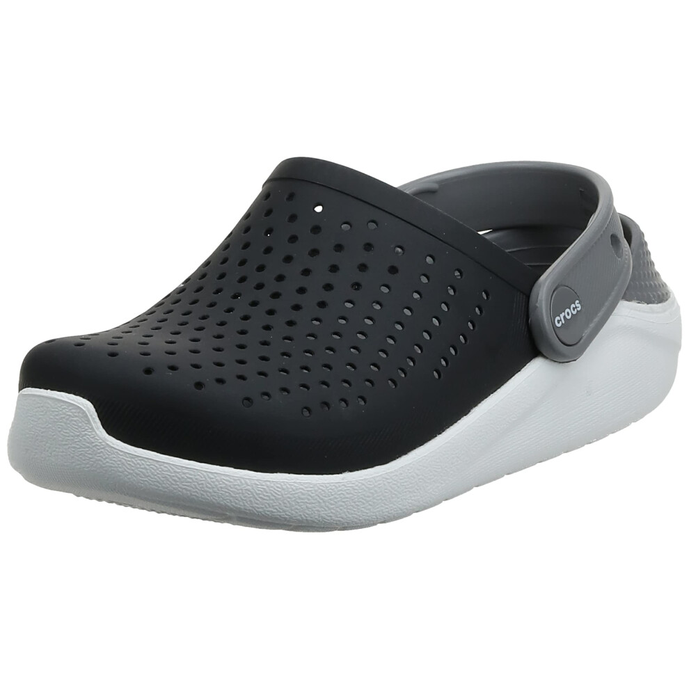 Crocs Kids' LiteRide Clog   Black/White  1 Little Kid