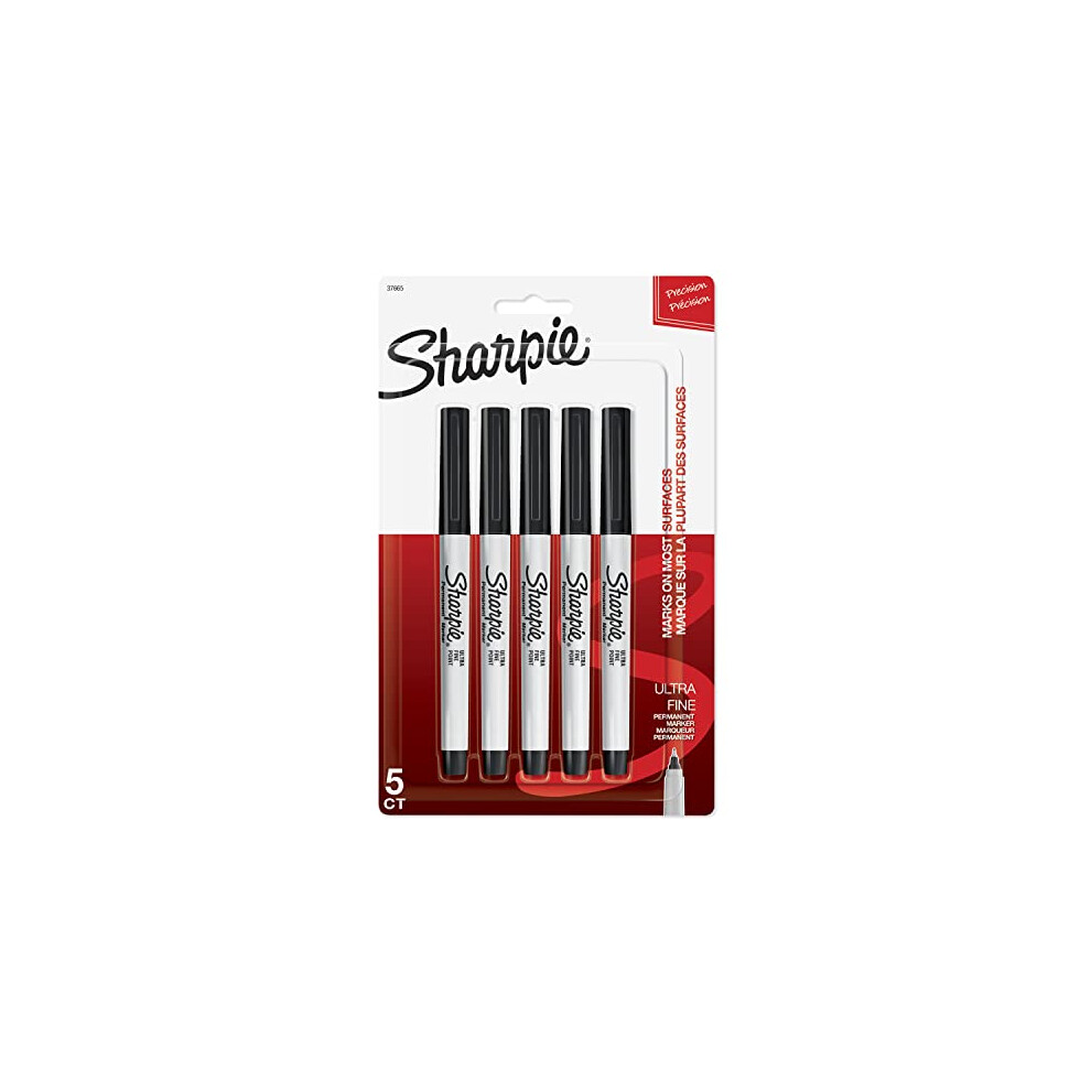 Sharpie 37665PP Permanent Markers  Ultra Fine  5 Pack