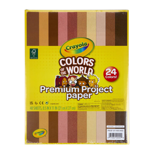 Crayola Crayola Constructiepapier in Wereldkleuren, 8.5 1