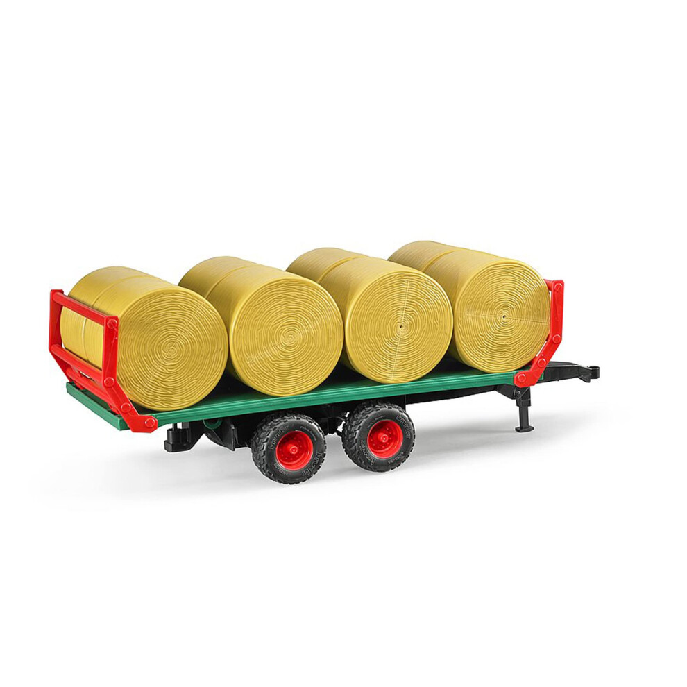 Bruder 02220 Bale Transport Trailer with 8 Round Bales