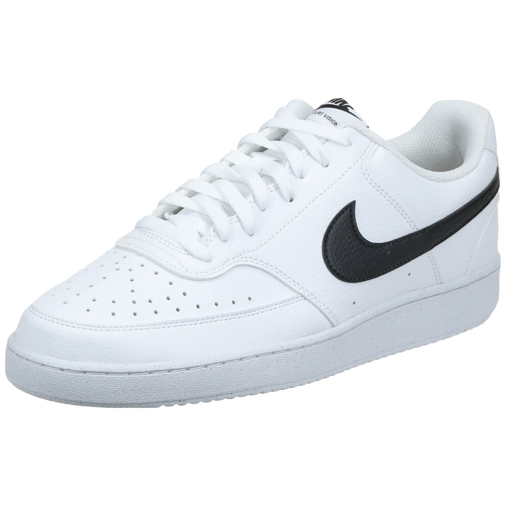 Nike Mens court Vision Lo Shoes  White Black White  95