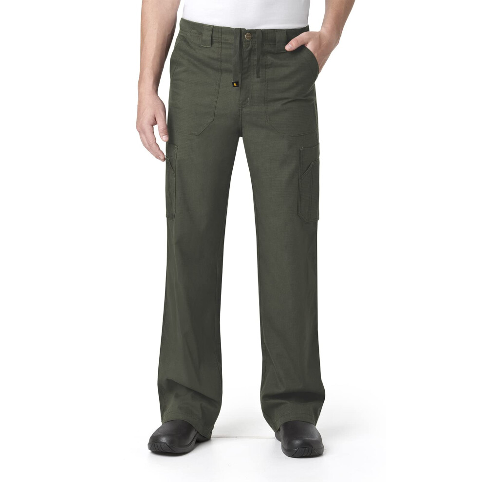 carhartt Ripstop: MenAs Boot cut cargo Pant - Olive  S