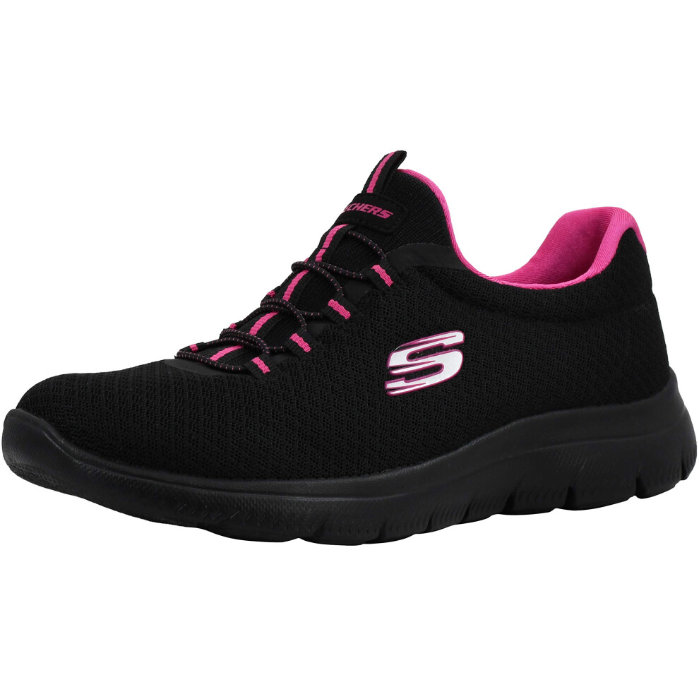 Skechers Women's Summits Black/Fuchsia Sneaker 10 M US