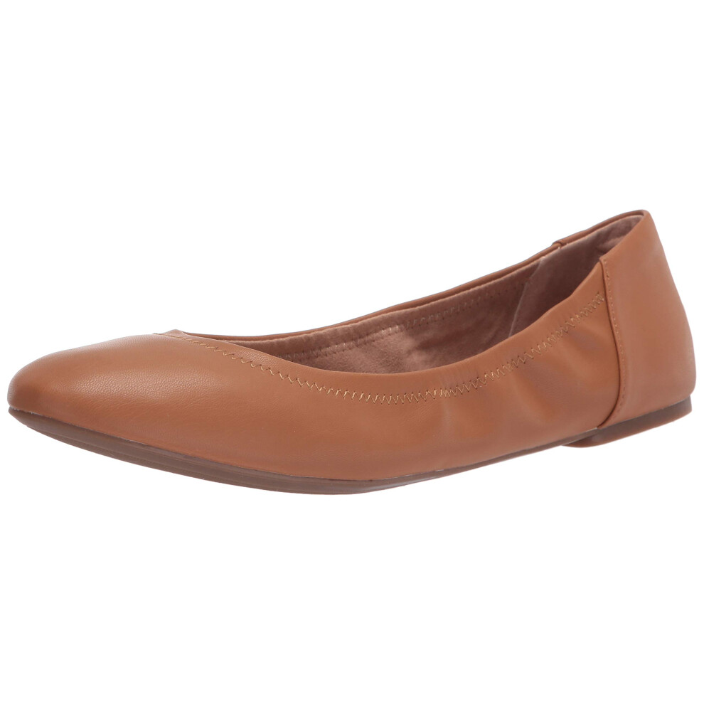 Amazon Essentials Women's Belice Ballet Flat  Camel  6