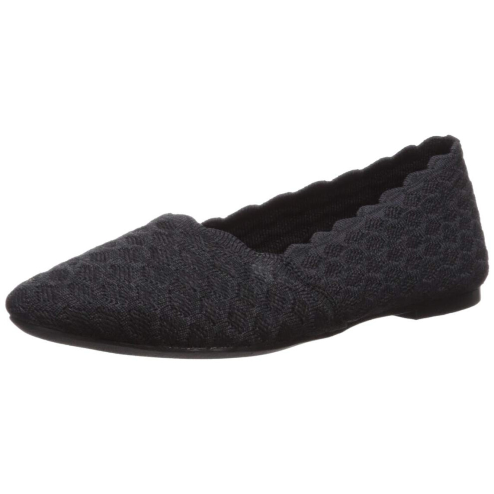 Skechers Women's Cleo-Honeycomb Ballet Flat  Black  10