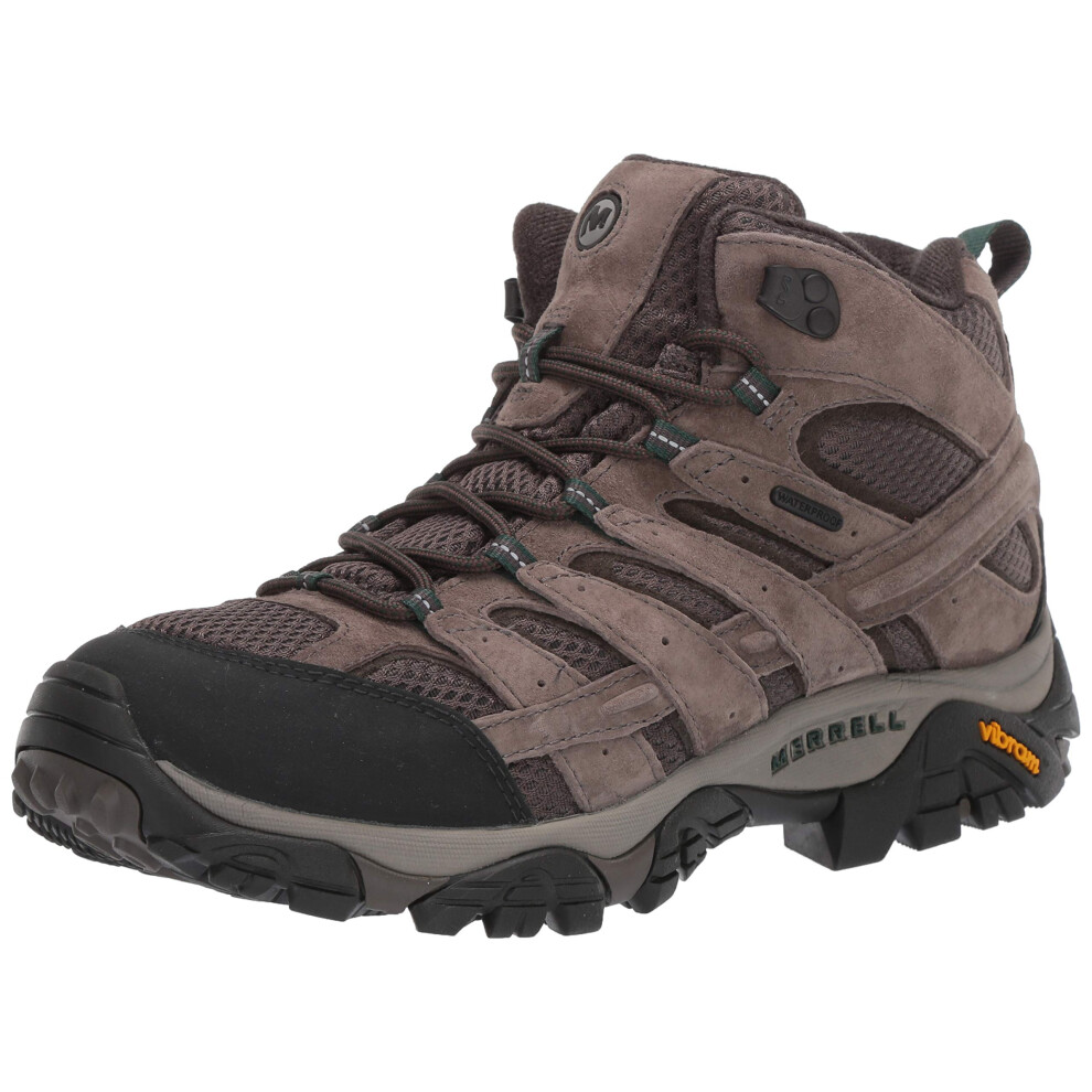 Merrell Mens Moab 2 Mid WP Hiking Boot Boulder  9 Wide