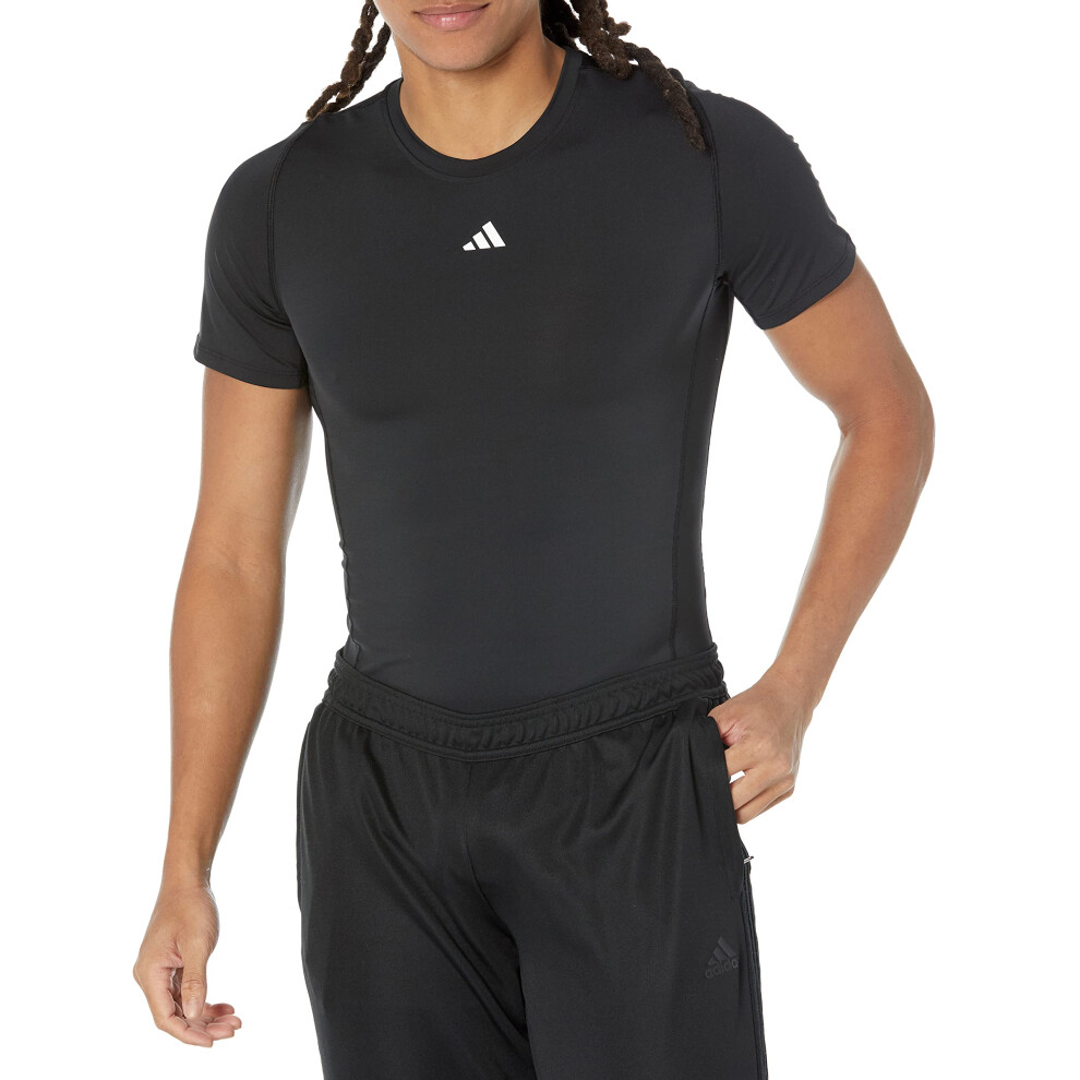 adidas Men's Techfit Training T-Shirt  Black  4X-Large