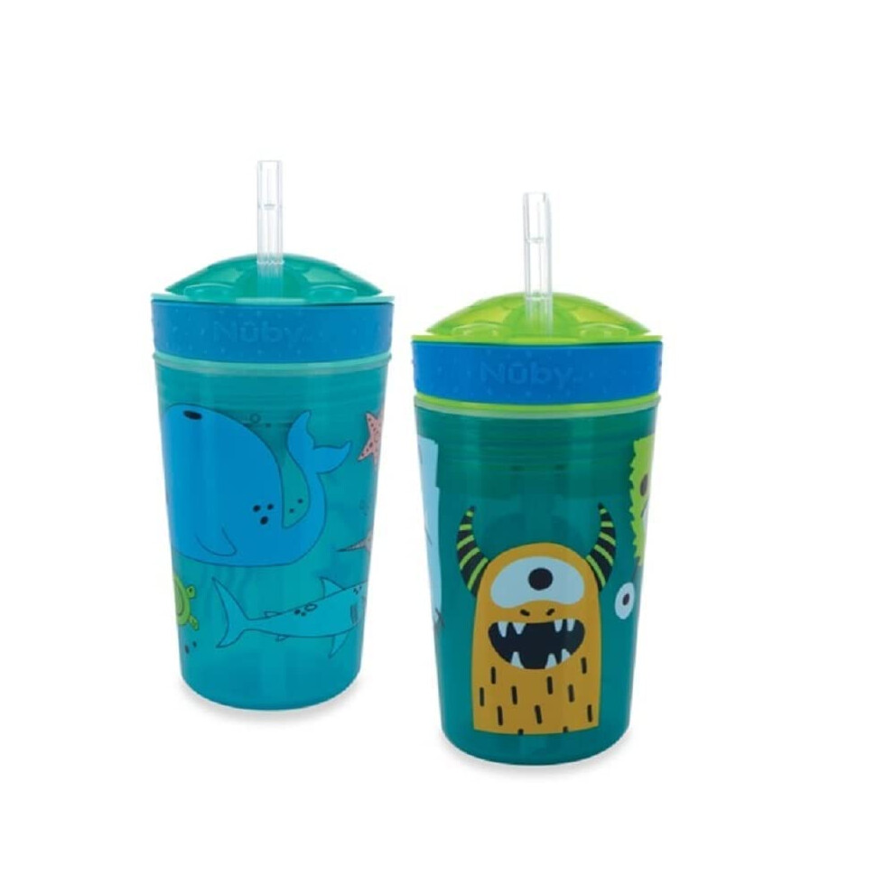 Nuby Snack N Sip 2 in 1 Snack and Drink cup (AquaBlue)