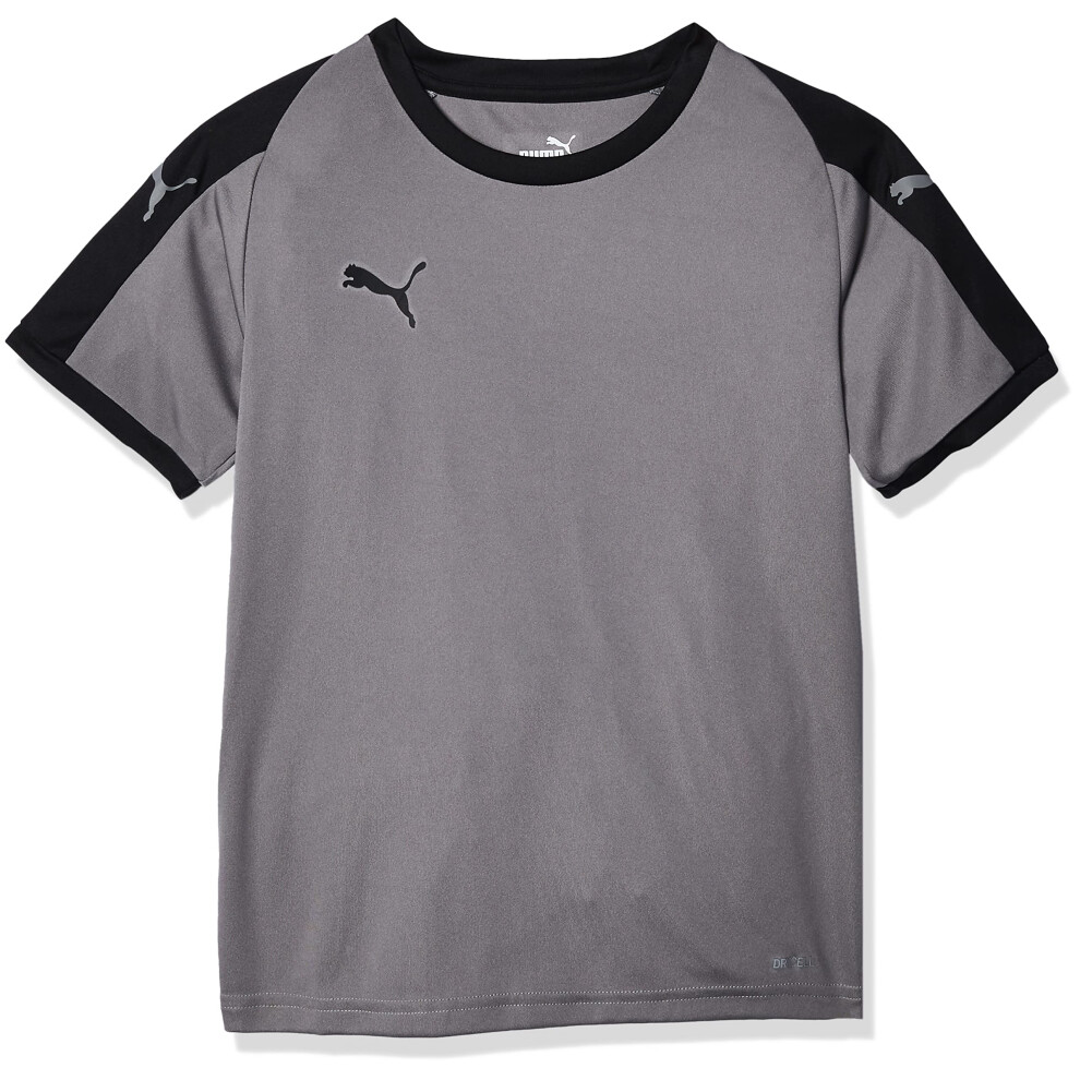 PUMA Men's Liga Jersey Youth  Steel Gray Black  X-Large