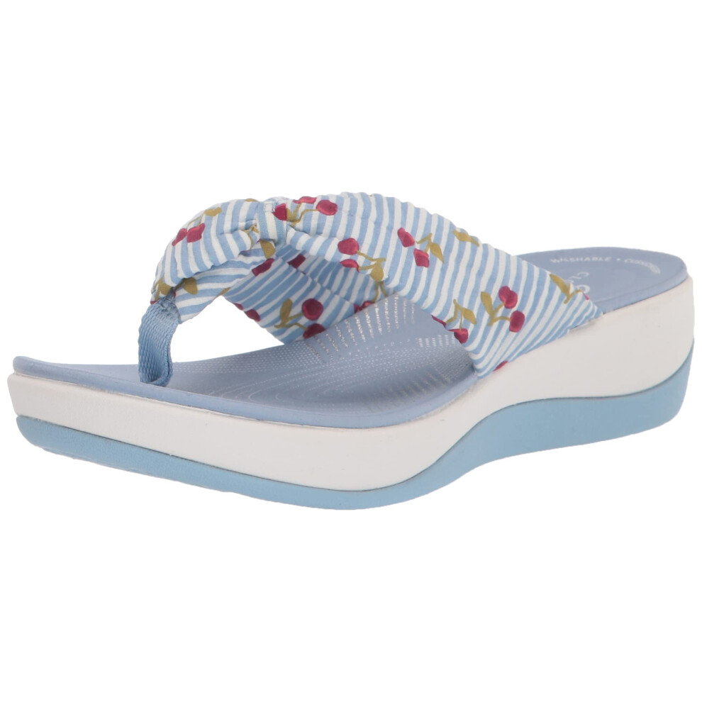 clarks Womens Arla glison Flip-Flop  Blue Synthetic  11