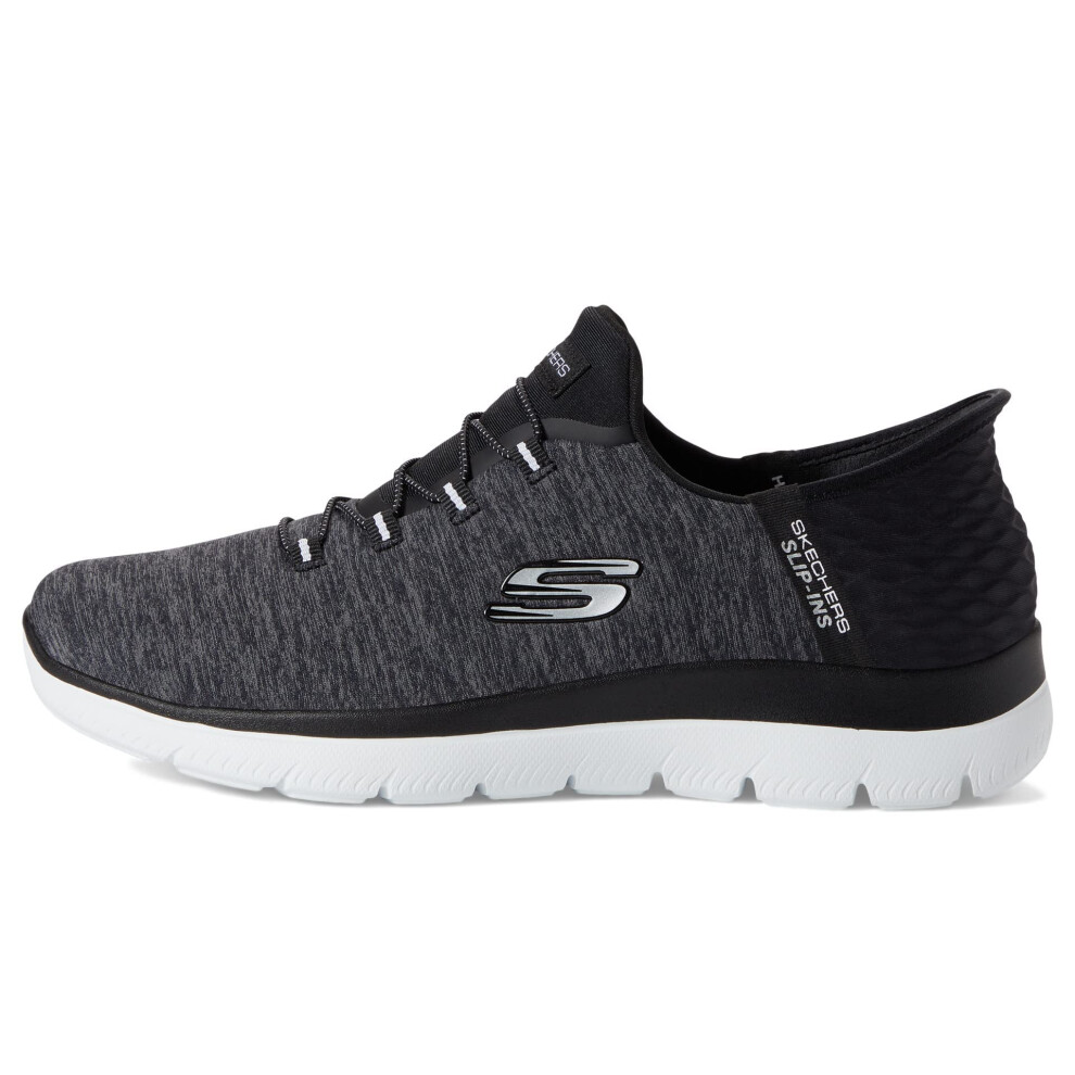 Skechers womens Summits Sneaker  Black/White  9 Wide US