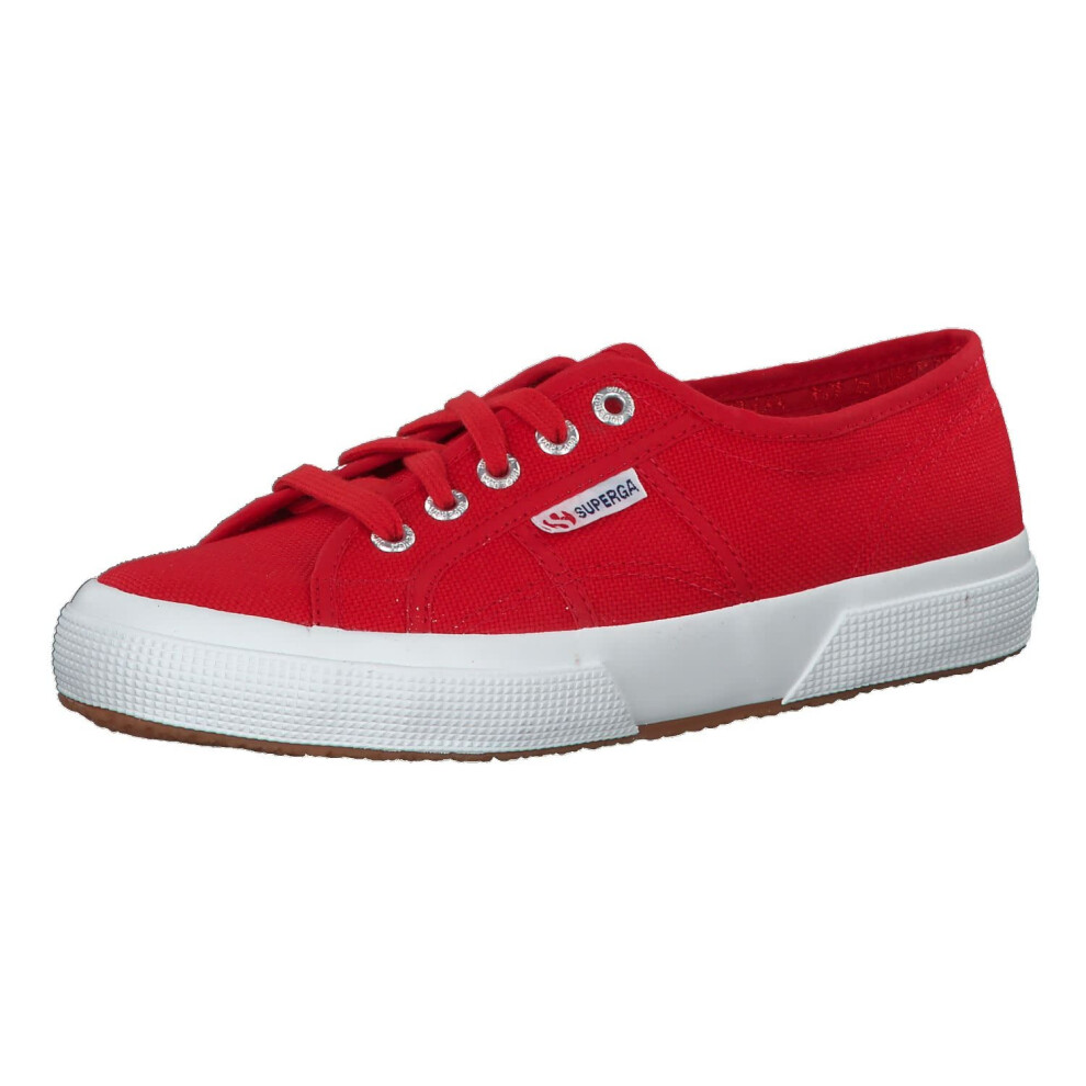 Superga Unisex Low-Top Sneakers  Red White  65 US Women