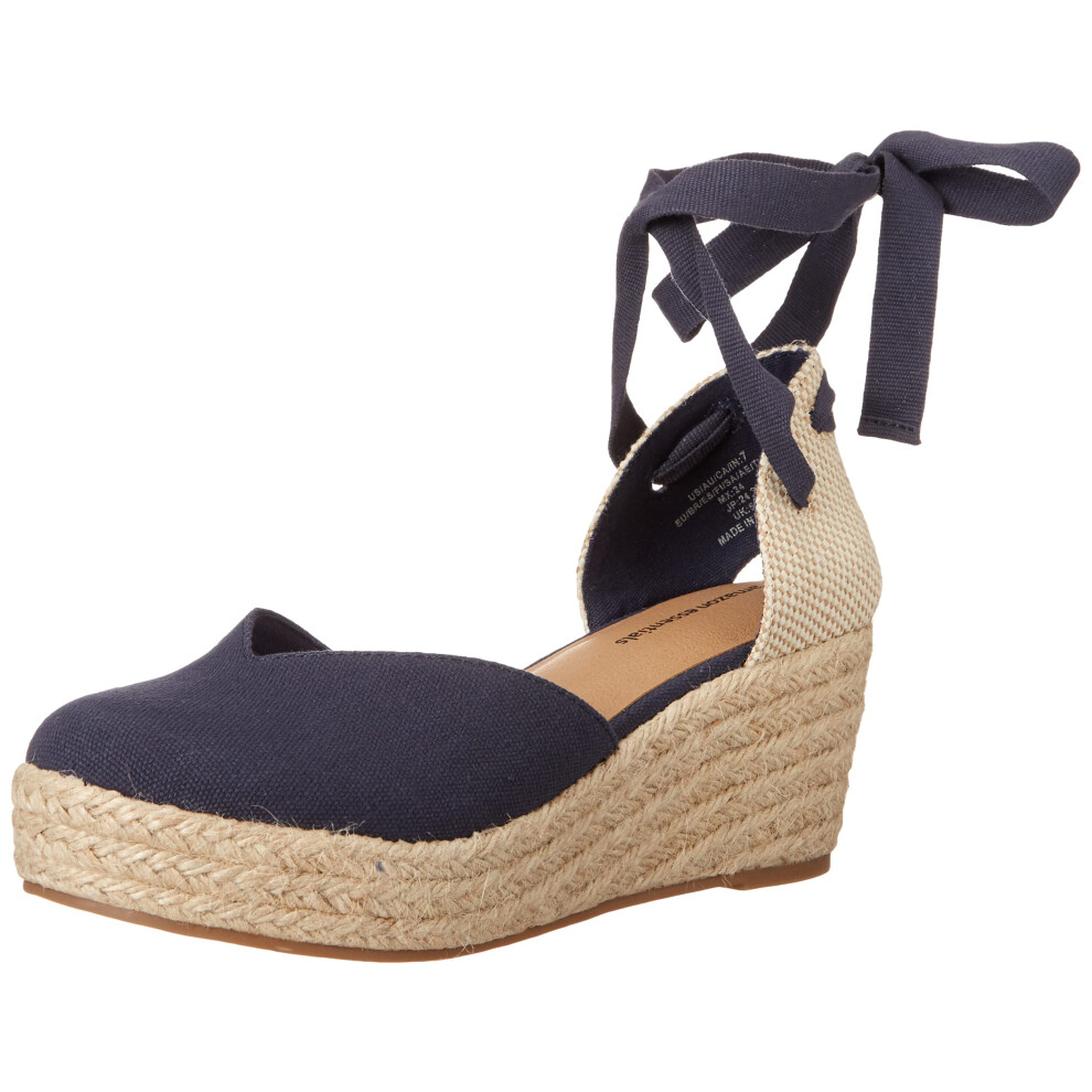 Amazon Essentials Womens Mid Wedge Espadrille  Navy  85