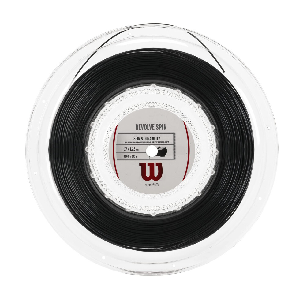 Wilson Revolve Spin 17 Tennis String - 200m Reel  Black