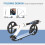 Homcom HOMCOM Kick Scooter Commuter Adjustable Height Wheels Foldable Aluminium White 20