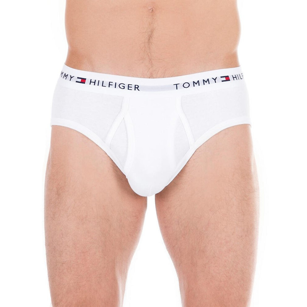 Tommy Hilfiger Men's 4-Pack Cotton Brief  White  Medium