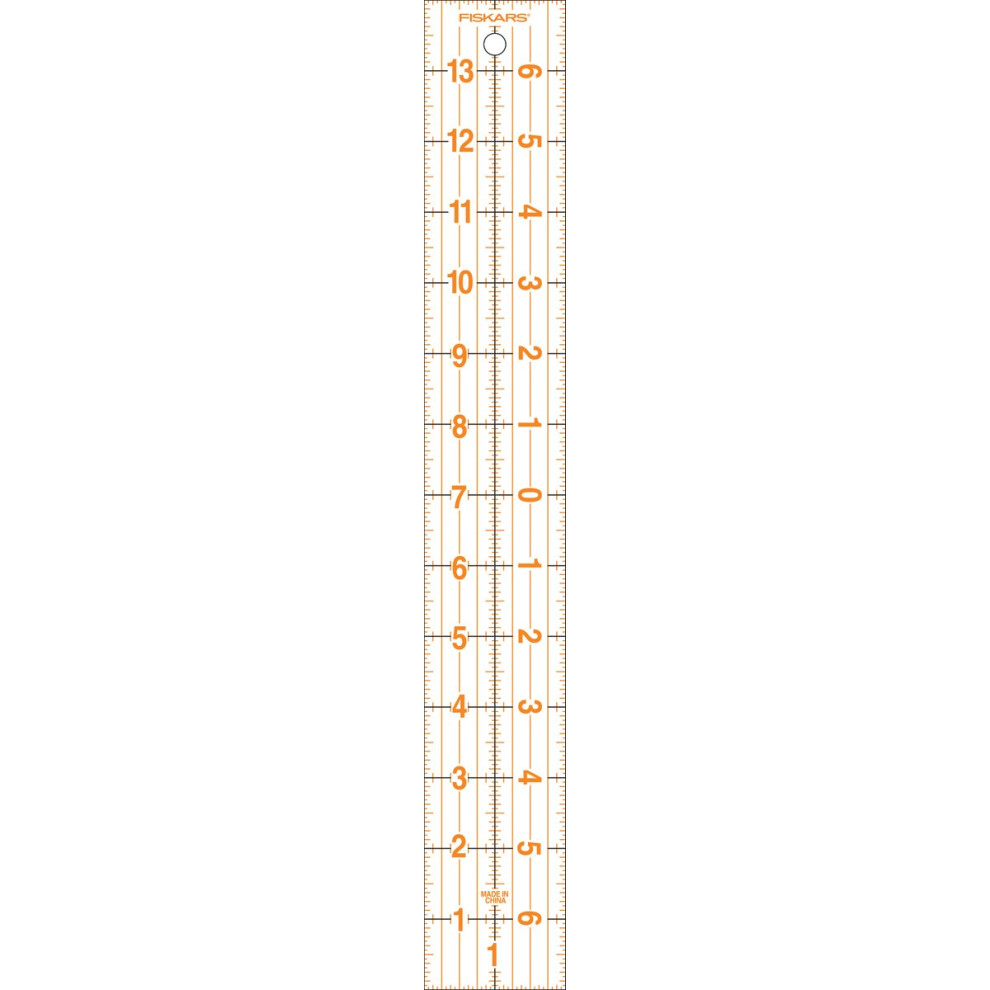 Fiskars 2x14 Inch Acrylic Centering Ruler (187220-1001)