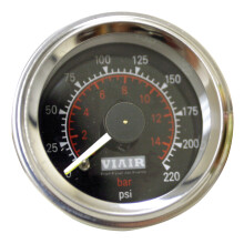 2"" Dual Needle Gauge (Black Face Illuminated 220 PSI)