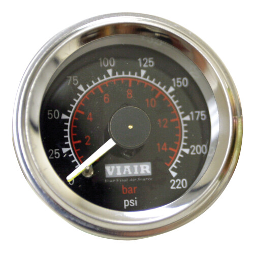 2"""" Dual Needle Gauge (Black Face Illuminated 220 PSI)