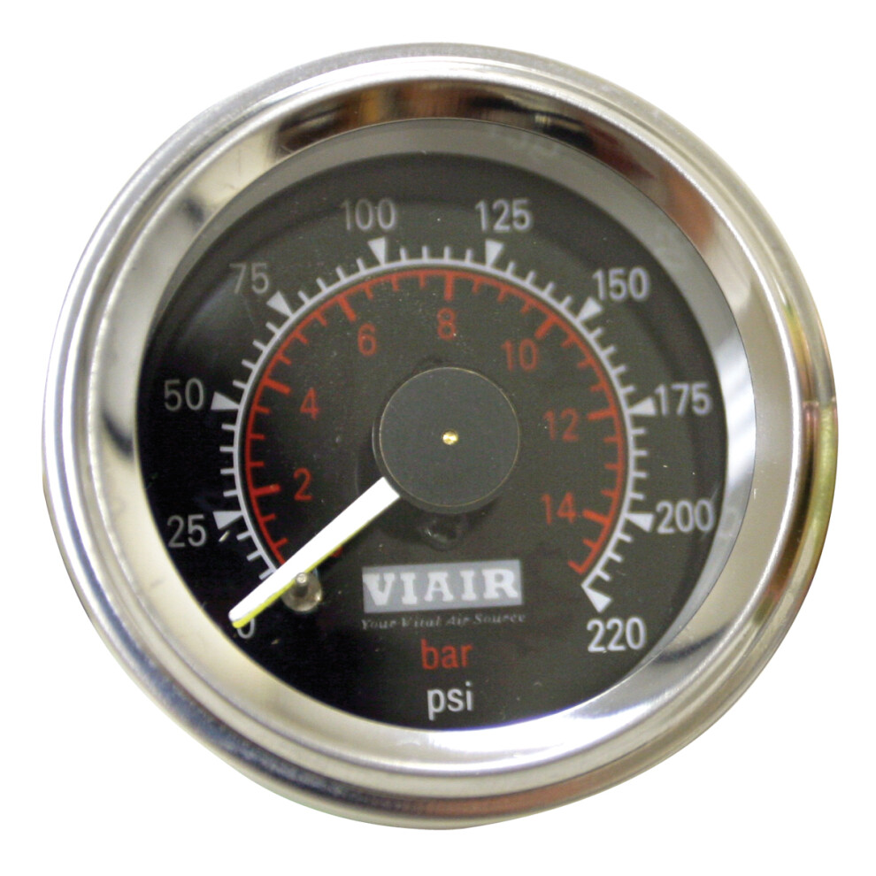 2"" Dual Needle Gauge ( Face Illuminated 220 Psi) Black 818114009808