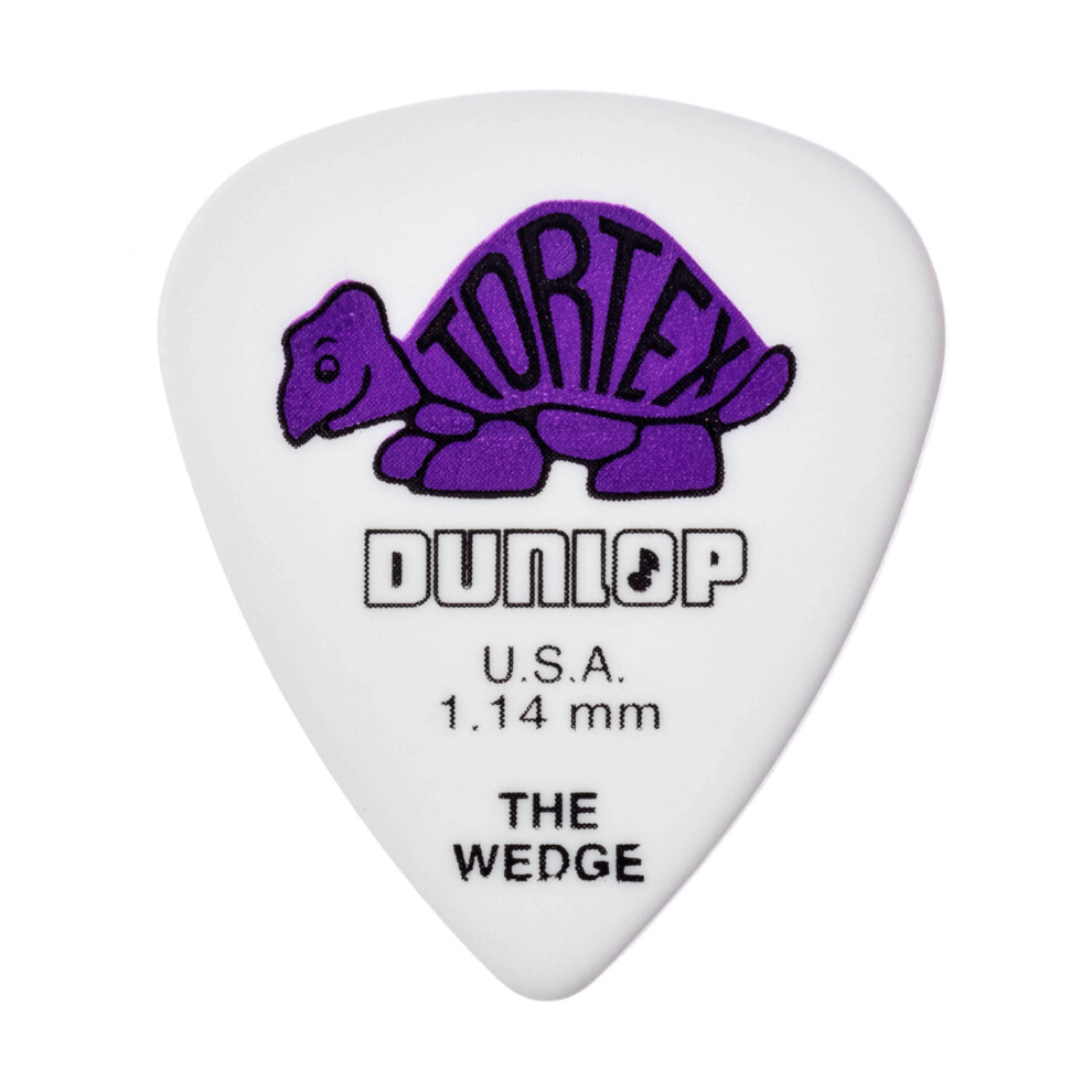 Dunlop 424R114 TortexA Wedge  WhitePurple  114mm  72Bag