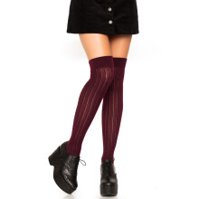 Leg Avenue Spandex rib knit over the knee Burgundy Color