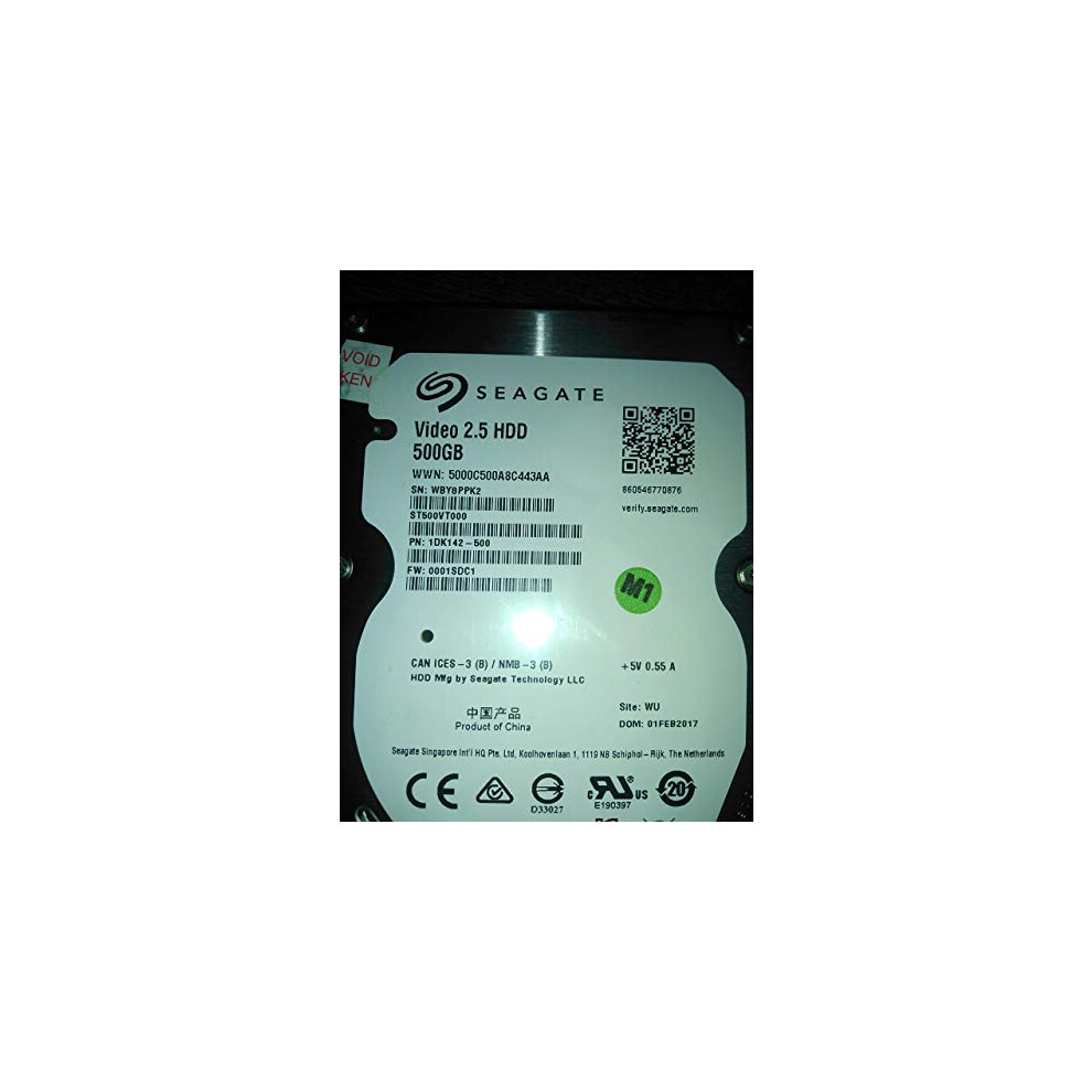 Seagate Video 2.5 HDD Hard Drive - Internal (ST500VT000)