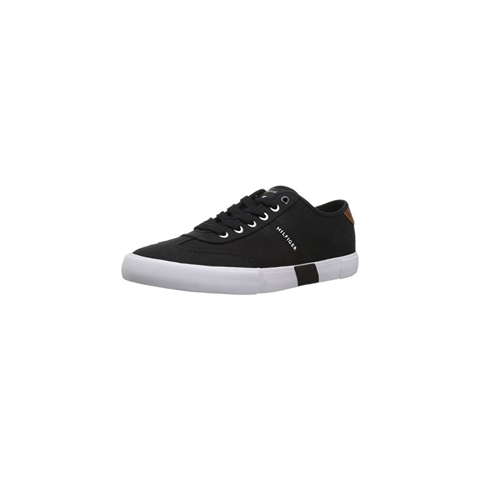 Tommy Hilfiger Men's Pandora Sneaker  Black Canvas  10.5