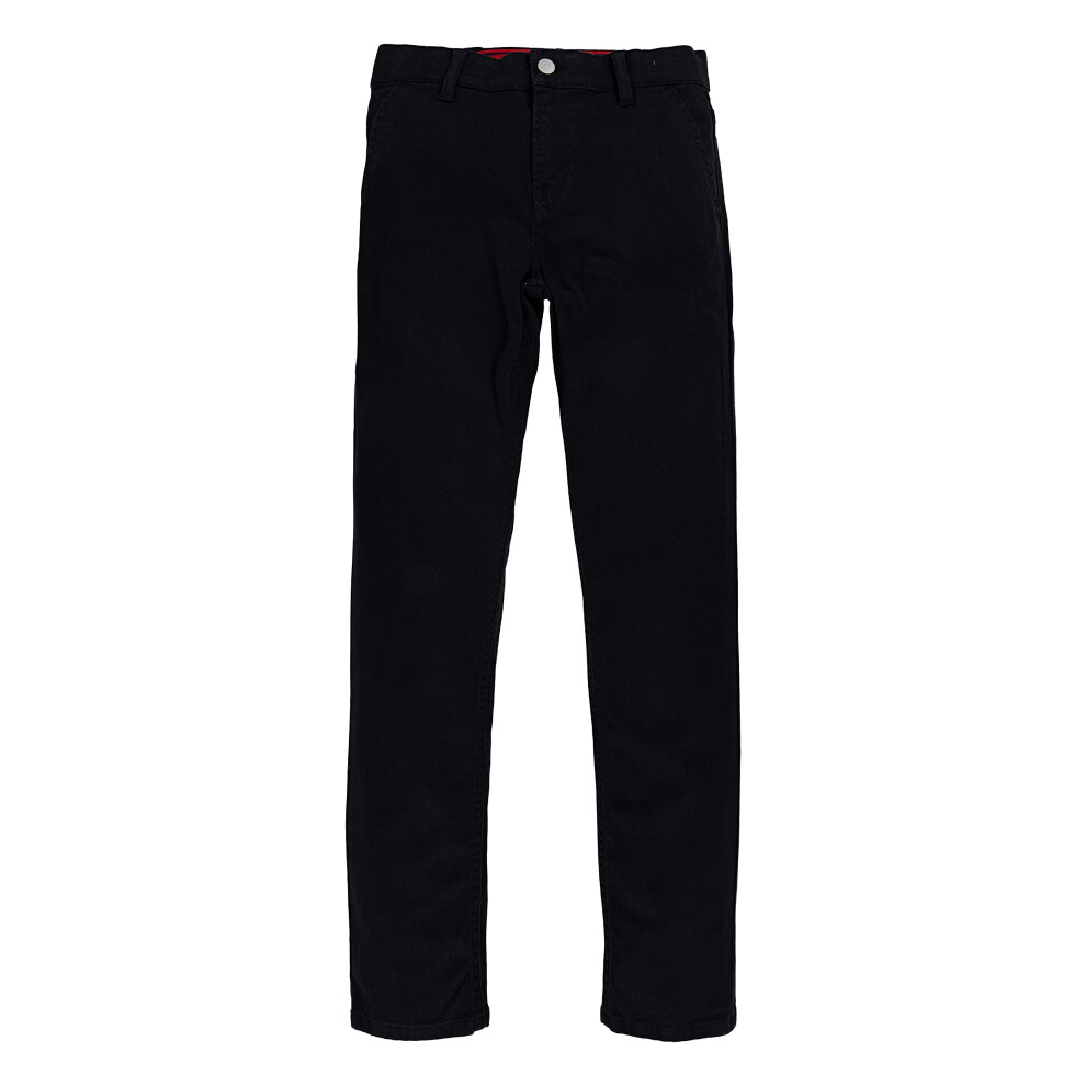 Levi's Boys' 502 Regular Taper Fit Chino Pants  Black  7