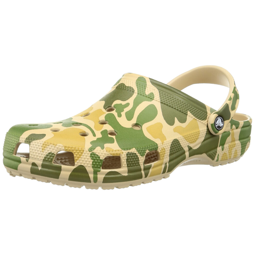 Crocs Unisex Classic Camo Clogs  Chai/Tan  8 Women/6 Men