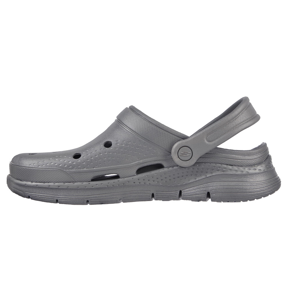 Skechers Mens Foamies Arch Fit-Valiant clog  charcoal  8