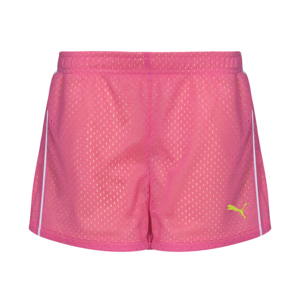 PUMA Little Girls' Active Double Mesh Short  Pink Glo  5