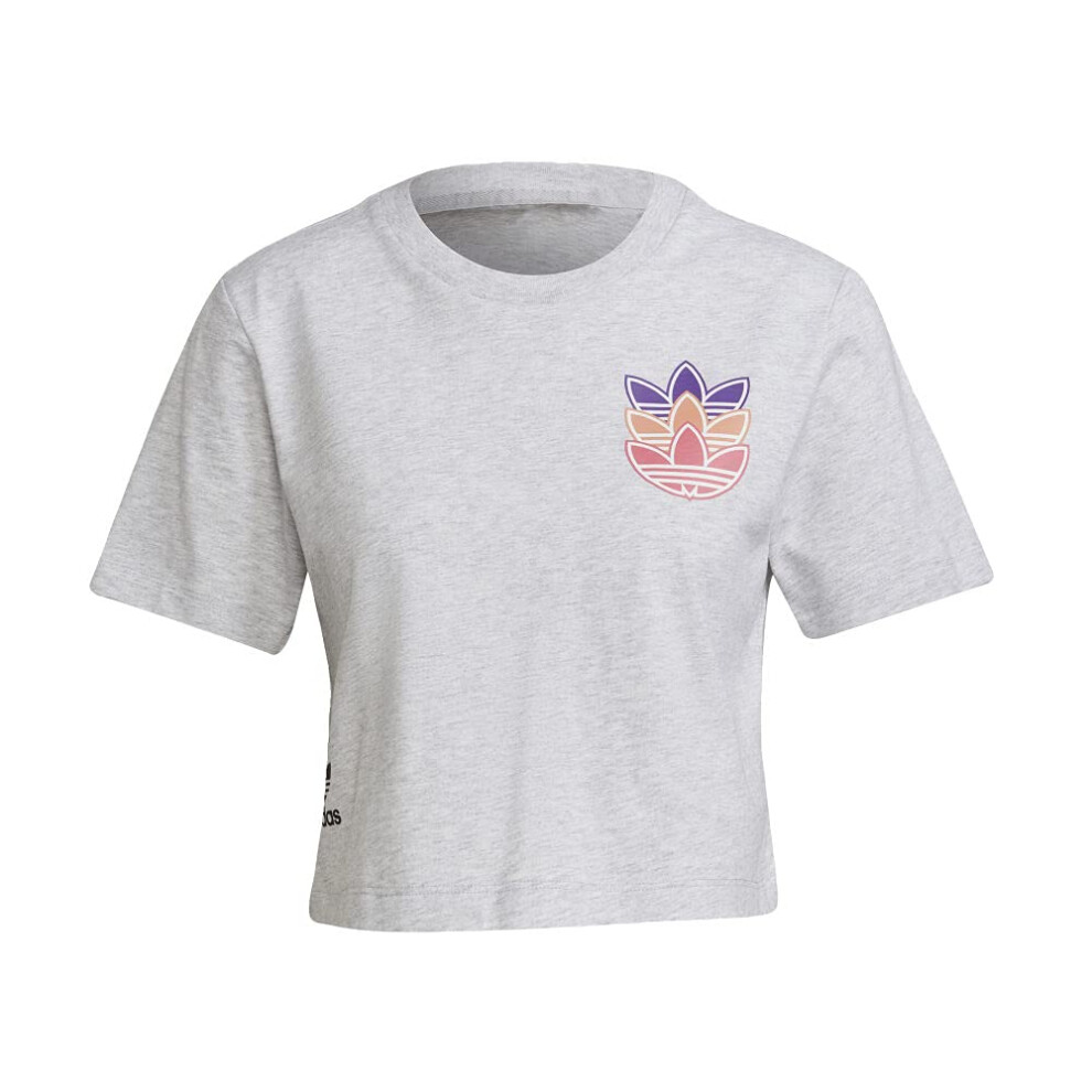 adidas Originals Womens Tee  Light Grey Heather  X-Small