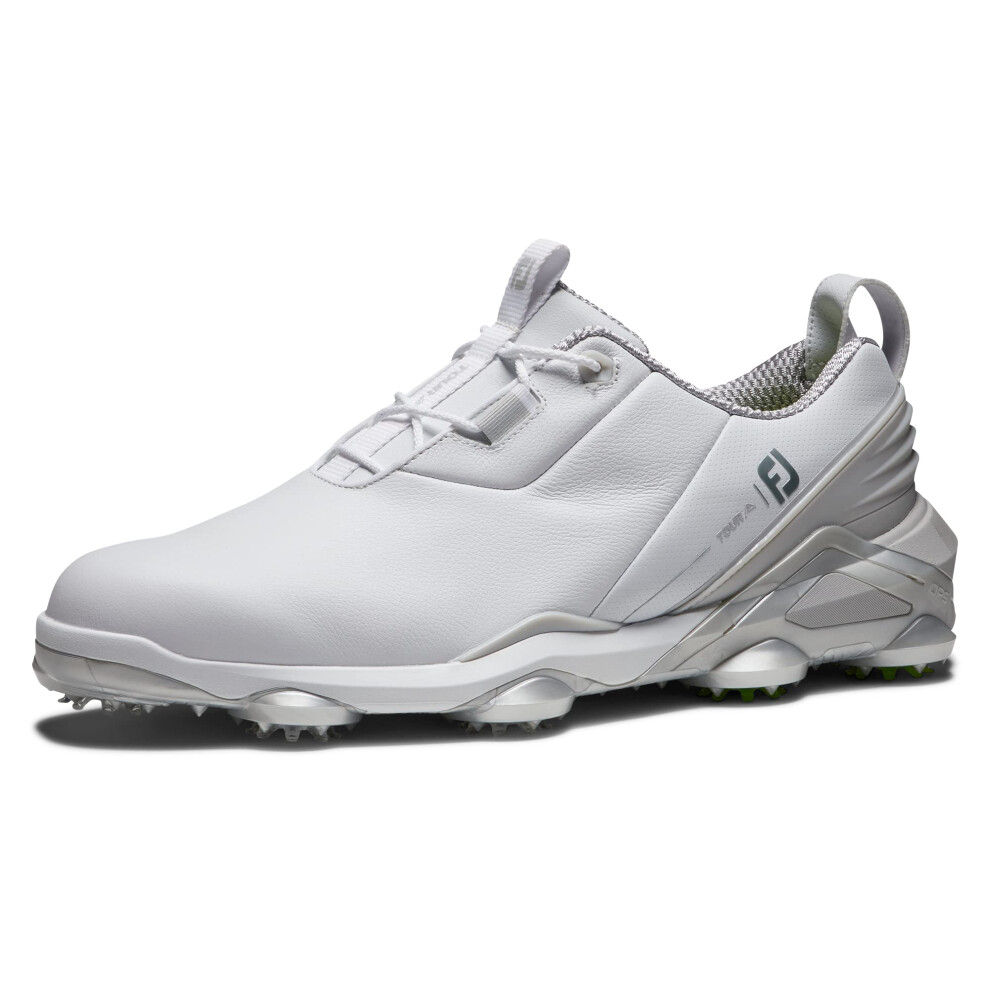 FootJoy Mens Tour Alpha Golf Shoe  White/Grey/Lime  10.5