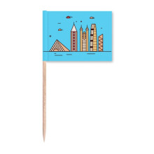 Commerce City Central Animation Toothpick Flags Marker Topper Party Decoration